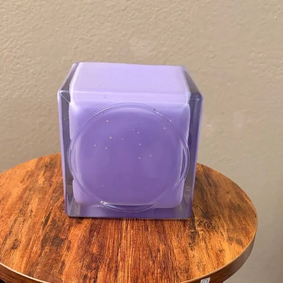 Lavender Telefor Vintage Frosted Glass Cube Vase - Picture 3 of 6